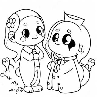 Cute Manga Characters Coloring Page 30009-27007