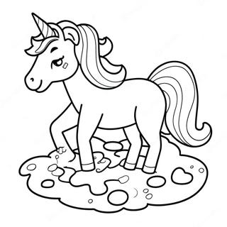 Rainbow Unicorn Poop Coloring Page 30019-27014