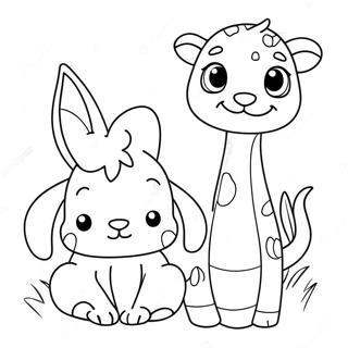 Cute Animals Coloring Page 30038-27026