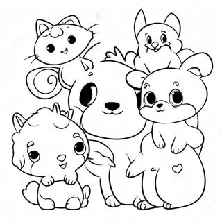 Cute Animals Coloring Page 30038-27027