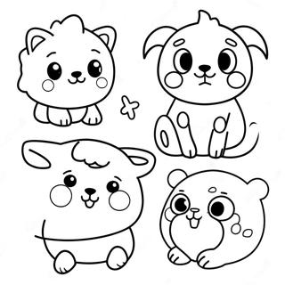 Cute Animals Coloring Page 30038-27028