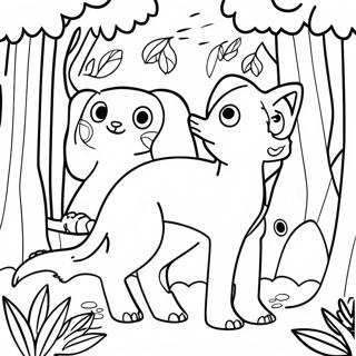 Lush Green Rainforest Animals Coloring Page 30059-27045