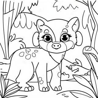 Lush Green Rainforest Animals Coloring Page 30059-27048