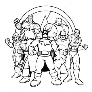 Festive Avengers Team Coloring Page 30069-27056