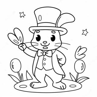 Funny Magician With Rabbit Coloring Page 30089-27072