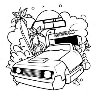 80s Coloring Page 3008-2433