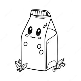 Cute Cartoon Milk Carton Coloring Page 30099-27077