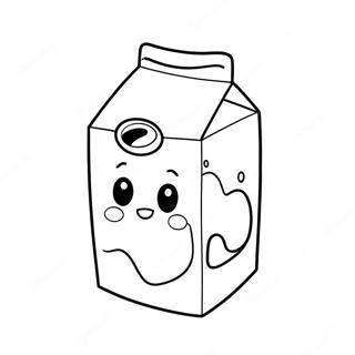 Cute Cartoon Milk Carton Coloring Page 30099-27079