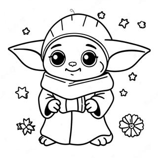 Baby Yoda Christmas Coloring Page 30138-27106