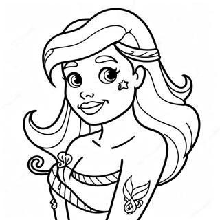 Rebellious Ariel With Tattoos Coloring Page 30149-27117