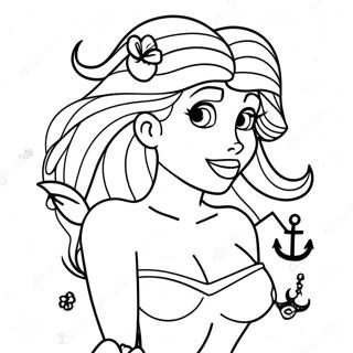 Rebellious Ariel With Tattoos Coloring Page 30149-27118