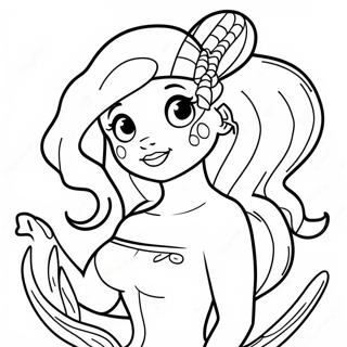 Rebellious Ariel With Tattoos Coloring Page 30149-27120