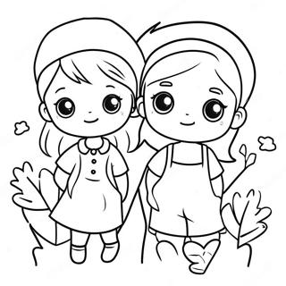 Cute Picsart Preppy Characters Coloring Page 30169-27133