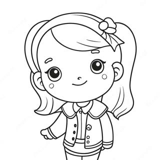 Cute Picsart Preppy Characters Coloring Page 30169-27135