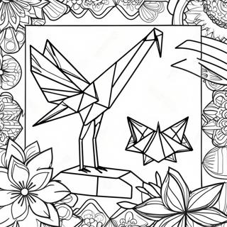 Origami Crane Coloring Page 30258-27202