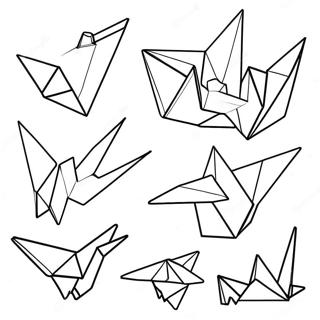 Colorful Origami Animals Coloring Page 30259-27206