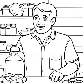 Flint Lockwood Inventing Colorful Food Coloring Page 30269-27214