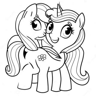 Colorful My Little Pony Characters Coloring Page 30289-27229