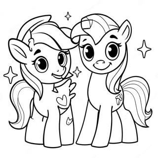 Colorful My Little Pony Characters Coloring Page 30289-27231