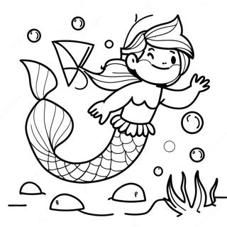 Boy Mermaid Coloring Page 30298-27236