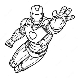 Iron Man Flying In Action Coloring Page 3029-2453