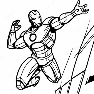 Iron Man Flying In Action Coloring Page 3029-2454