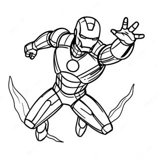 Iron Man Flying In Action Coloring Page 3029-2456