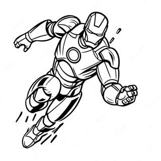 Iron Man Flying In Action Coloring Page 3029-2477