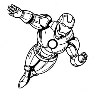 Iron Man Flying In Action Coloring Page 3029-2478