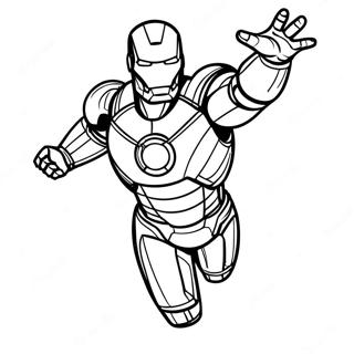 Iron Man Flying In Action Coloring Page 3029-2479