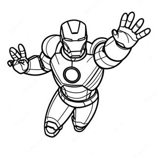 Iron Man Flying In Action Coloring Page 3029-2480