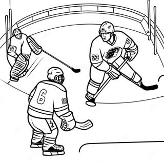 Exciting Hockey Game Scene Coloring Page 302-247