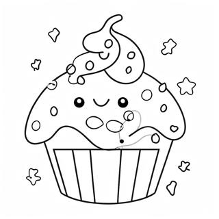 Cute Muffin With Sprinkles Coloring Page 30309-27242