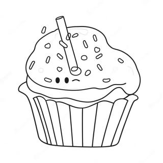 Cute Muffin With Sprinkles Coloring Page 30309-27243