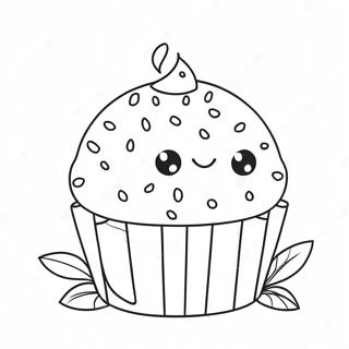 Cute Muffin With Sprinkles Coloring Page 30309-27244