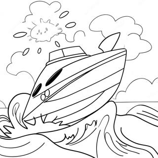 Speed Boat Coloring Pages