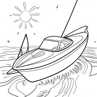 Fast Speed Boat With Sailors Coloring Page 30329-27258