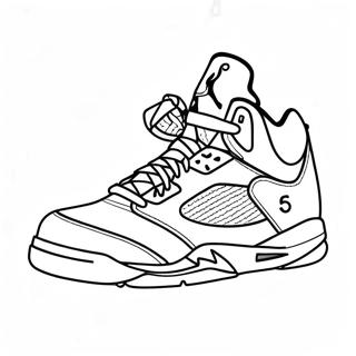 Jordan 5 Sneaker Coloring Page 30348-27270