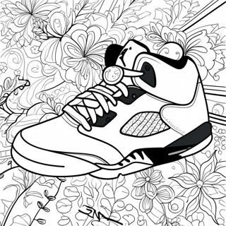 Classic Jordan 5 Sneaker Coloring Page 30349-27273