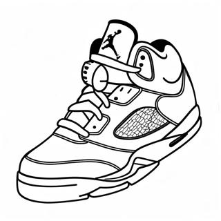 Classic Jordan 5 Sneaker Coloring Page 30349-27274