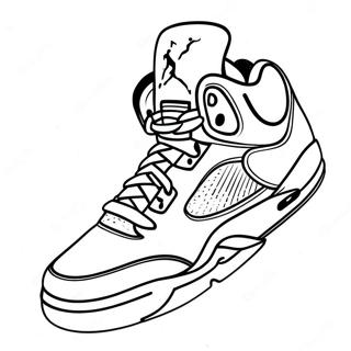 Classic Jordan 5 Sneaker Coloring Page 30349-27276