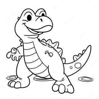 Playful Montgomery Gator Coloring Page 30359-27281