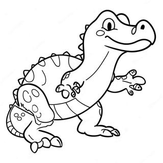 Playful Montgomery Gator Coloring Page 30359-27282