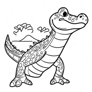 Playful Montgomery Gator Coloring Page 30359-27284