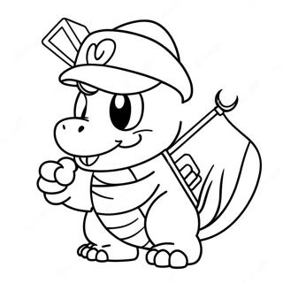 Lemmy Koopa With Magic Wand Coloring Page 30369-27289