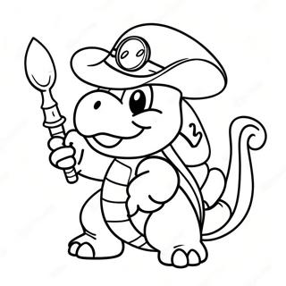 Lemmy Koopa With Magic Wand Coloring Page 30369-27290