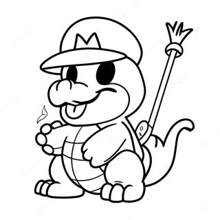 Lemmy Koopa With Magic Wand Coloring Page 30369-27291