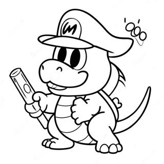 Lemmy Koopa With Magic Wand Coloring Page 30369-27292