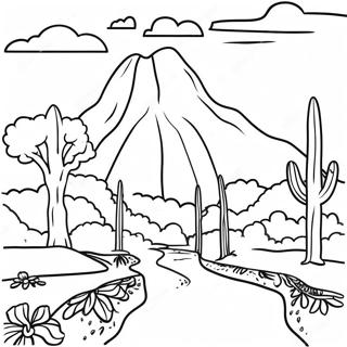 Colorful Venezuela Landscape Coloring Page 30389-27305