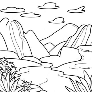 Colorful Venezuela Landscape Coloring Page 30389-27306